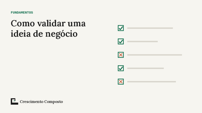 Imagem editorial do artigo “Como validar uma ideia de negócio: os testes antes de gastar dinheiro de verdade”