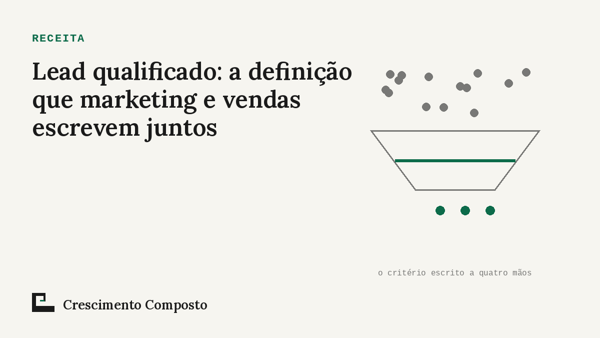 Imagem editorial do artigo “Lead qualificado: a definição que marketing e vendas precisam escrever juntos”